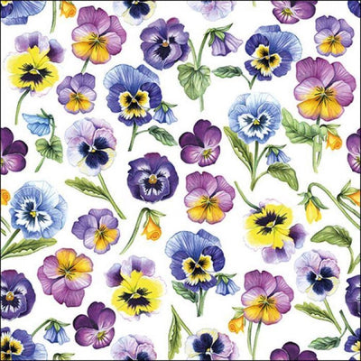 Ambient Ambient Napkins 33x33 cm Pansy tout au printemps du printemps