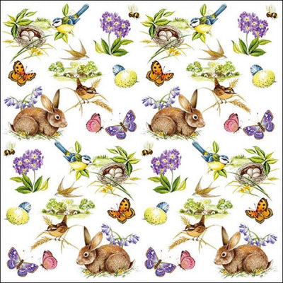 Ambient Ambient Napkins Pâques Décoration de Pâques Tableau de Pâques 3 couches 100% FSC 33x33cm