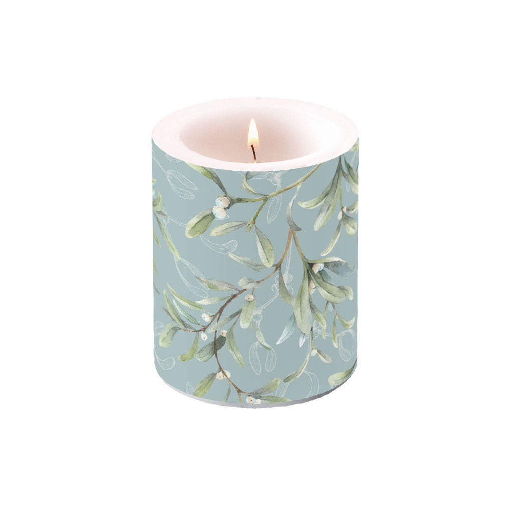 Ambiente Ambient Stub Candle Mistletoe tout environ 10x12 cm vert