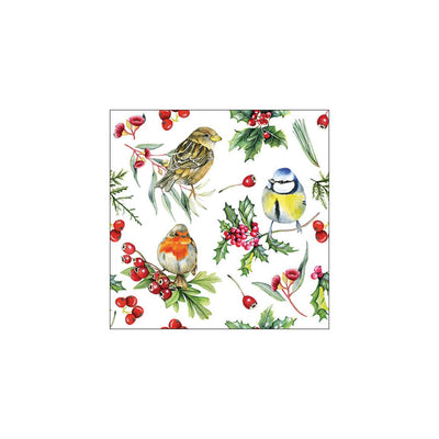 Serviettes Ambiente oiseaux en hiver 33cm