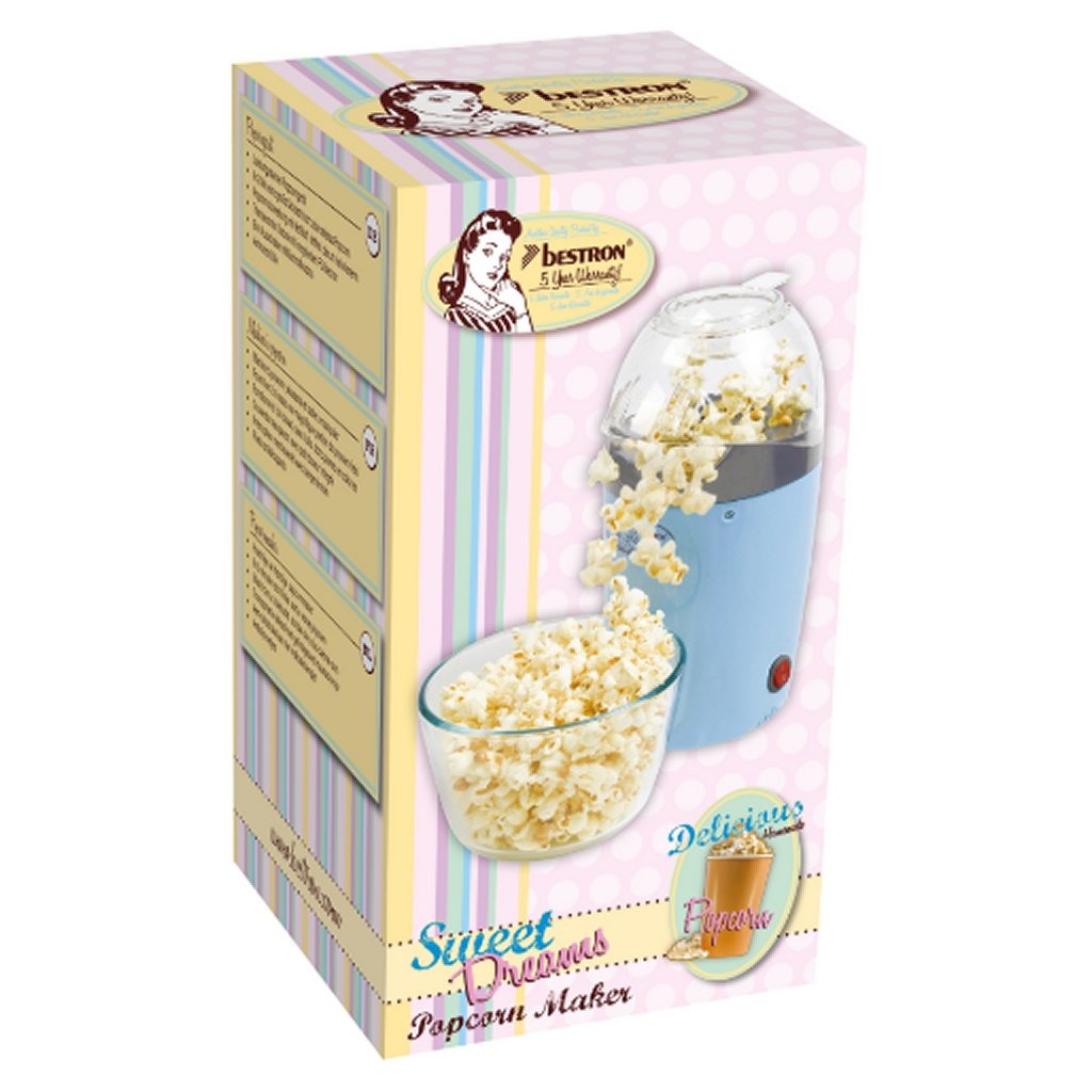 Bestron apc1007 machine à pop-corn 1200w bleu
