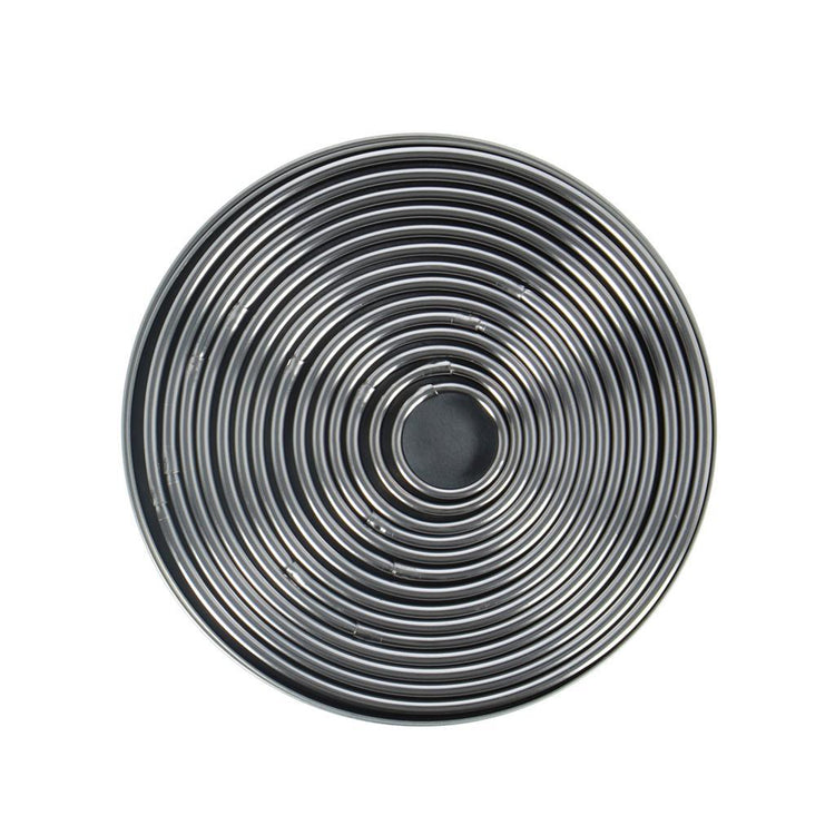Patisse Round Round Formes urgentes en étain en acier inoxydable de 14 pièces