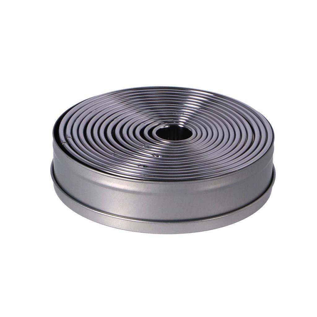 Patisse Round Round Formes urgentes en étain en acier inoxydable de 14 pièces