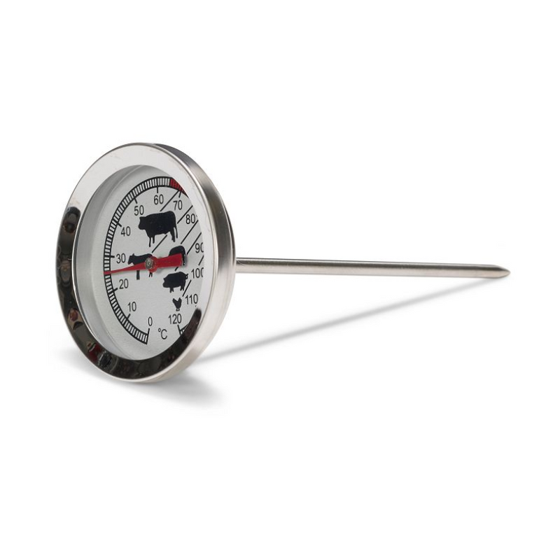 Thermomètre à rôtissage à la patinisse en acier inoxydable 120 ° C