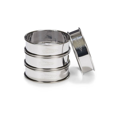 PARISSE PARISSE Flan -ings Set de 4 8 cm en acier inoxydable