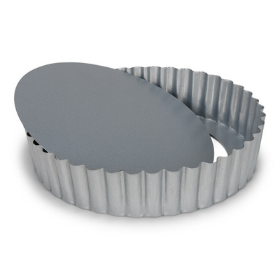 Moule à quiche patisse à fond amovible 25 cm acier argent