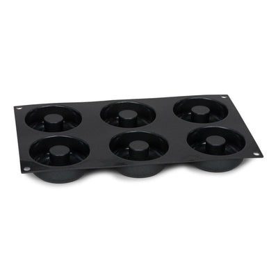 Patisse Patisse Donut Form 6 Comparts 29x17 cm Silicone noir
