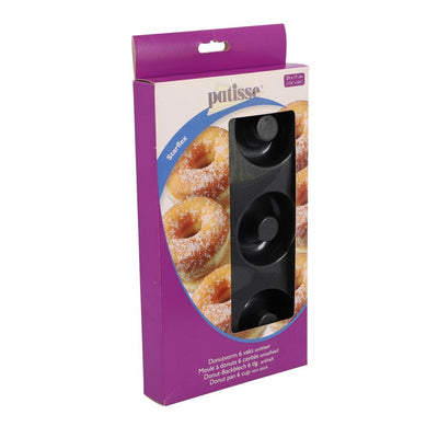 Patisse Patisse Donut Form 6 Comparts 29x17 cm Silicone noir