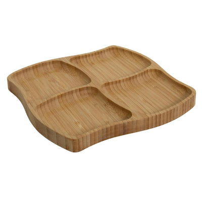 Bamboo Tapasboard 4 compartiments 20x20x1,5 cm FSC 100%