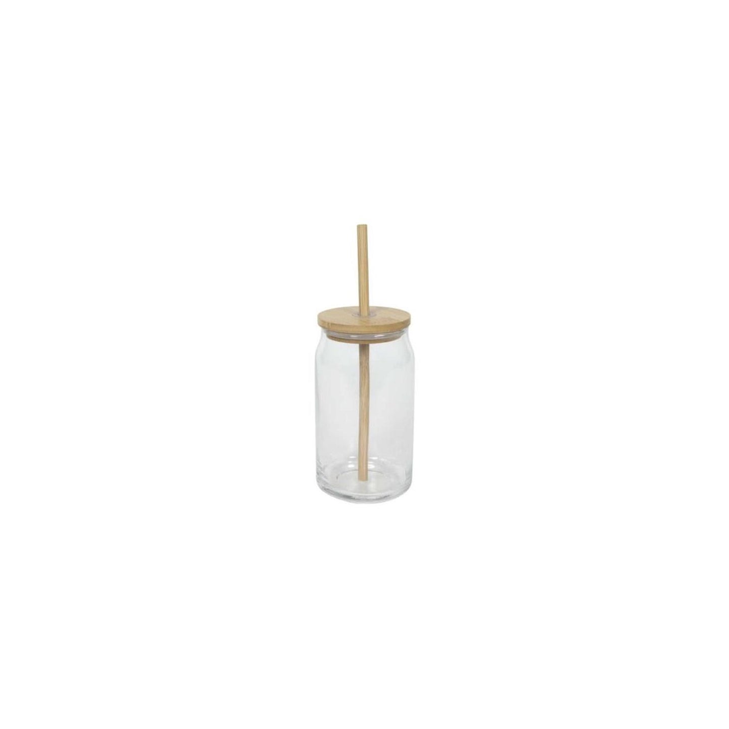 Verre à boire couvercle en bambou + paille 500ml