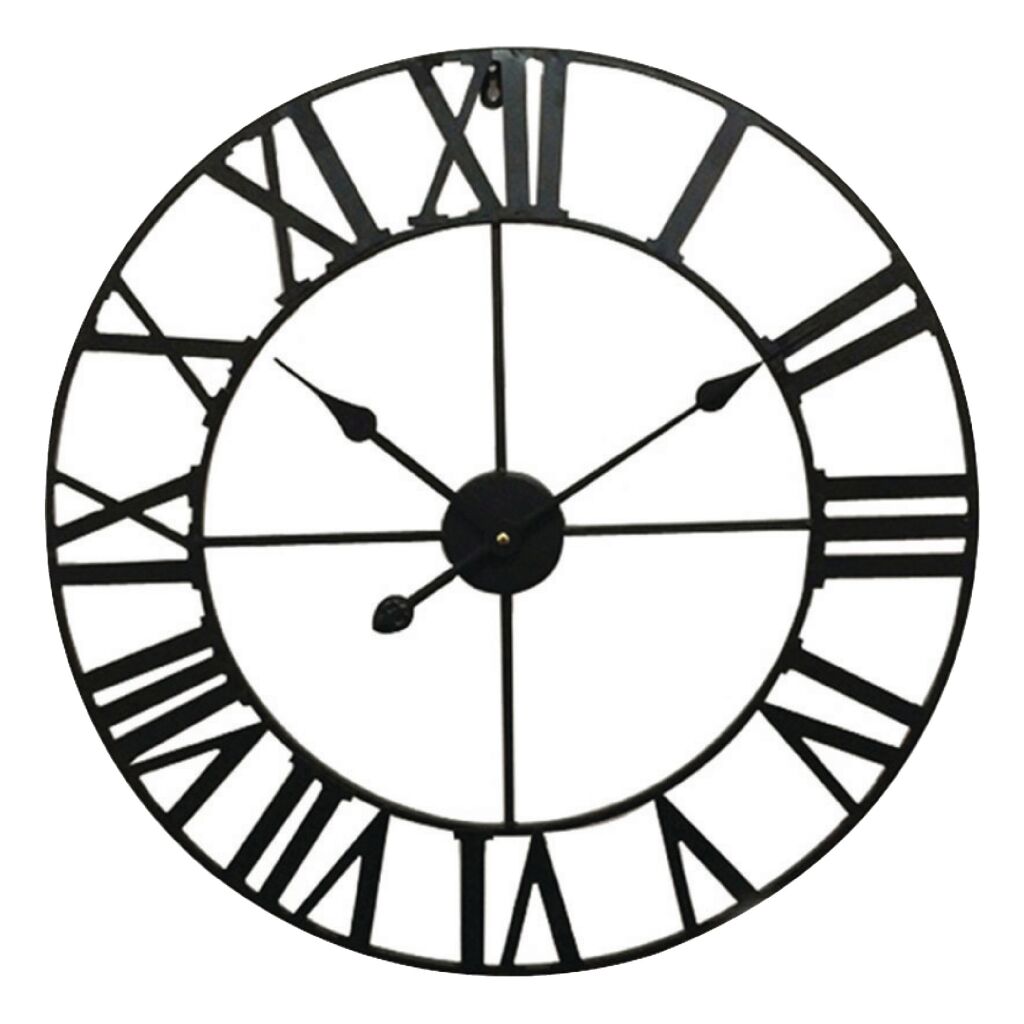 Équilibre équilibre 306874 horloge murale 60 cm noire analogique