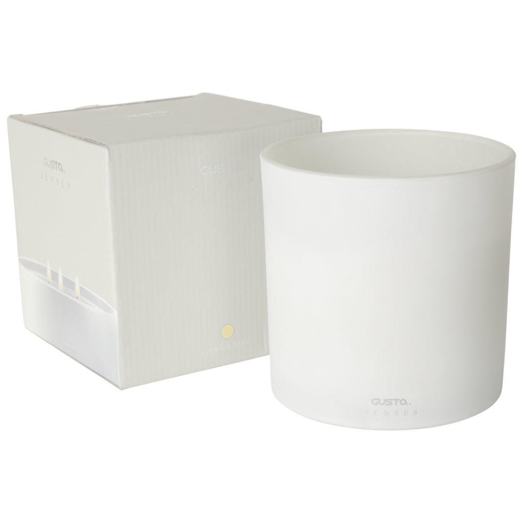 Gusta Gusta Scente Cougie Vanille 15 heures de combustion 15 cm blancs