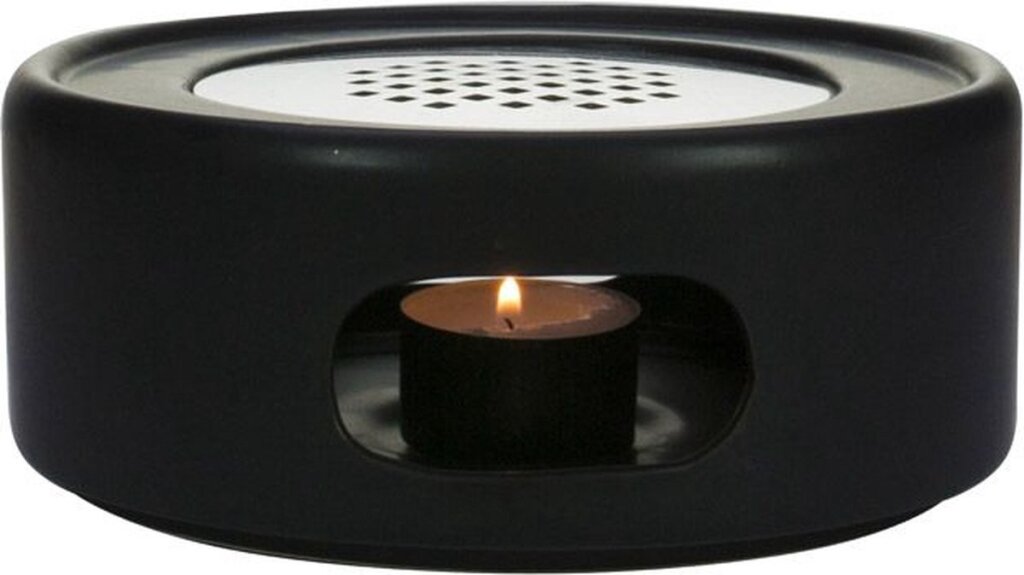 Gusta Gusta Earthenware Rechaud Tealight Fika Black 17x7 cm