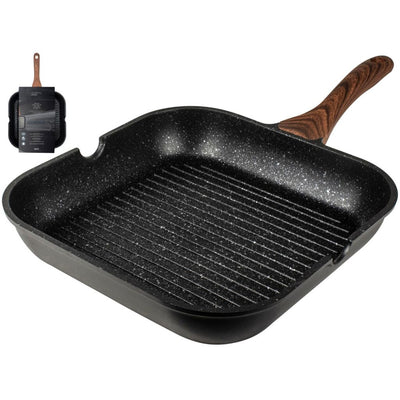 Gusta Gusta Granito Fuerte Stone Grill Pan 28 cm Brun noir