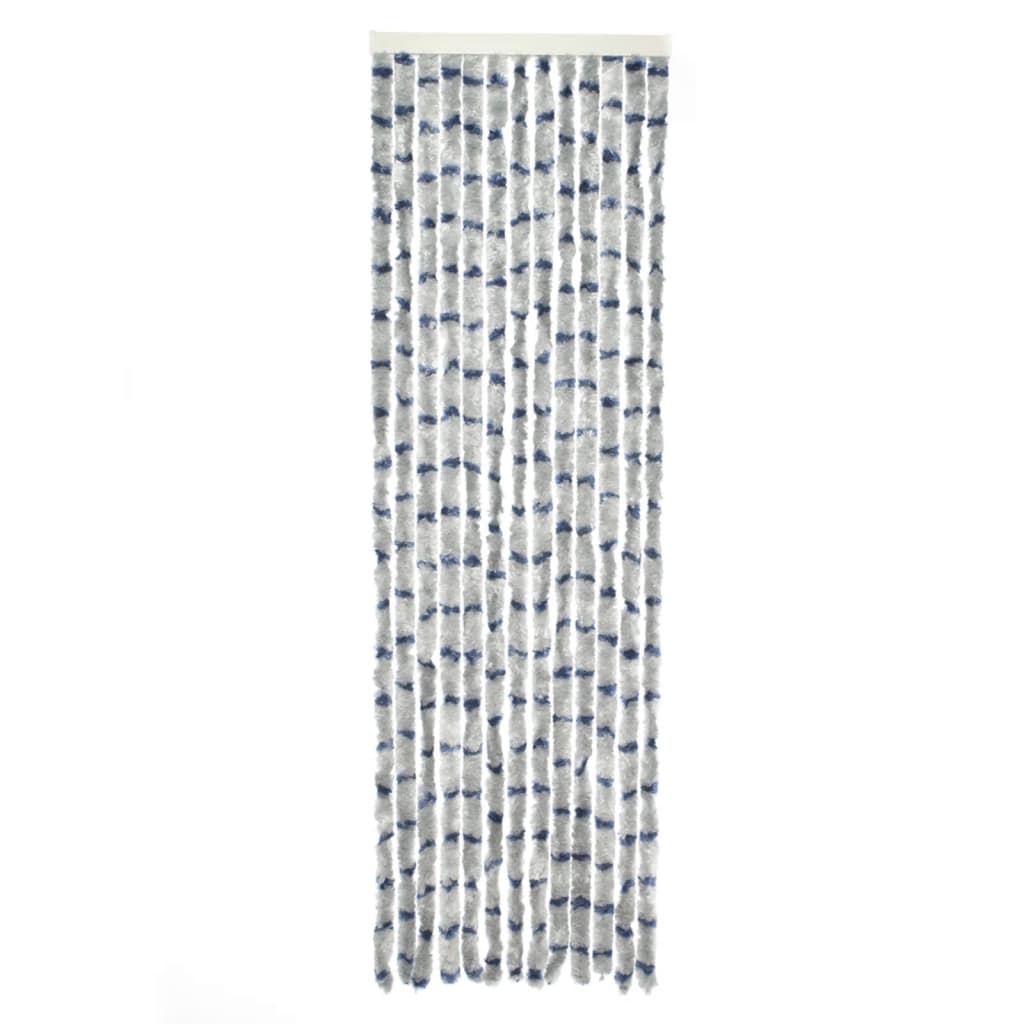 Travellife Travellife Fly Curtain Chenille Stripe 185x56 cm Gris et bleu