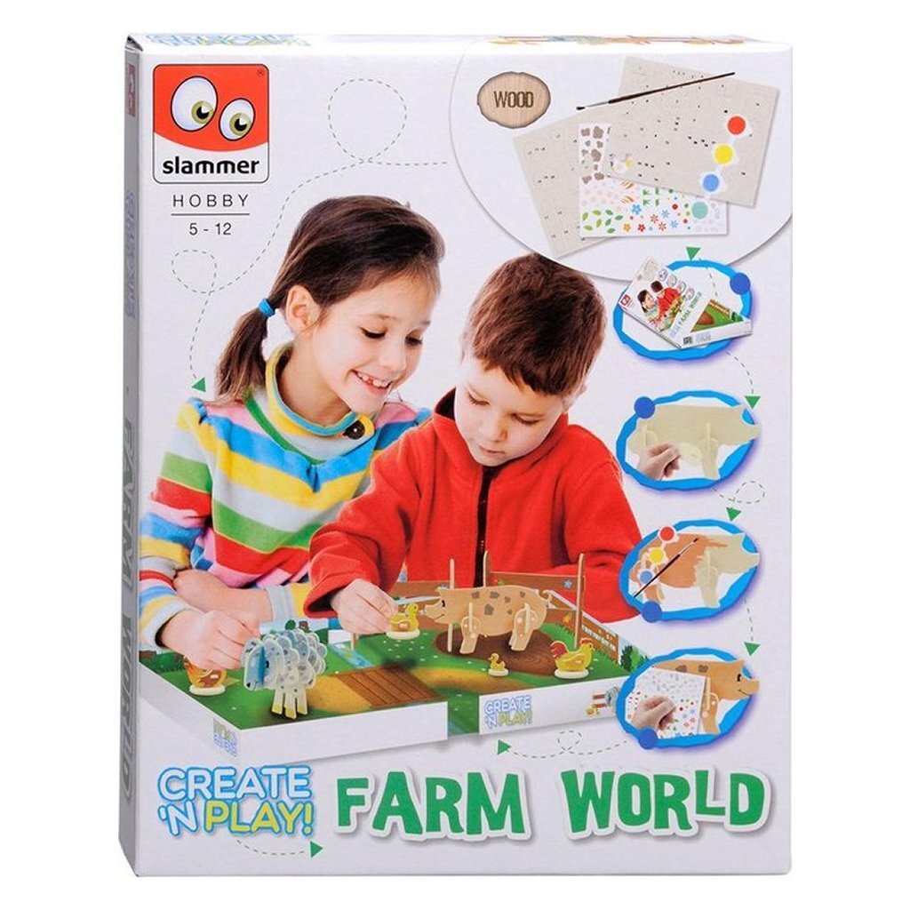 Slammer Create and Farm World Wooden Craft Set