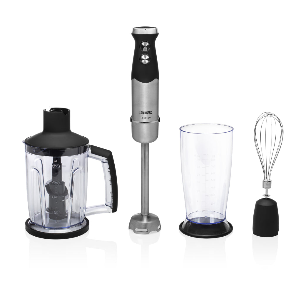 Princess 221221 set mixeur plongeant noir acier inoxydable