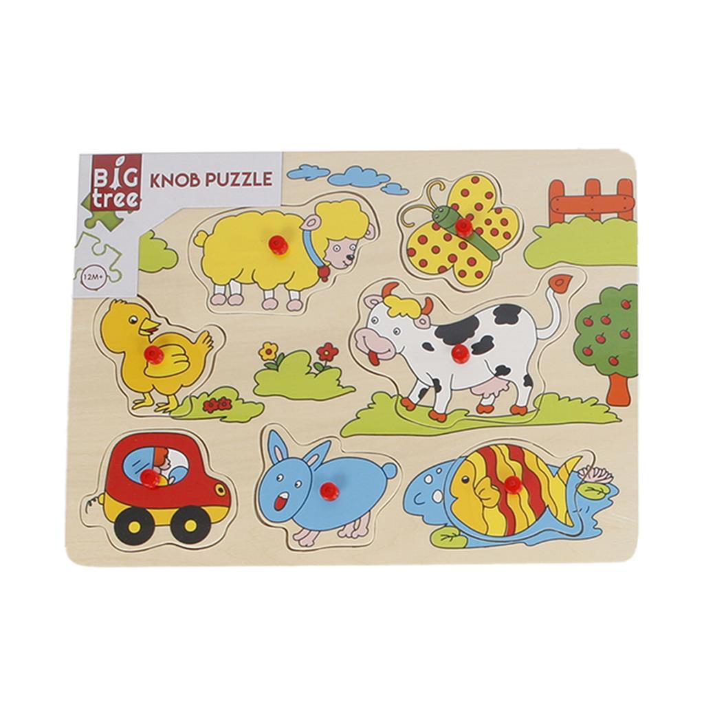 Puzzle de boutons en bois grand arbre