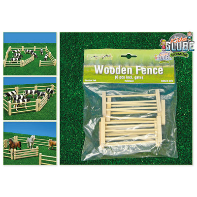 Kids Globe Globe Wooden Hekken 1:32, 6e.