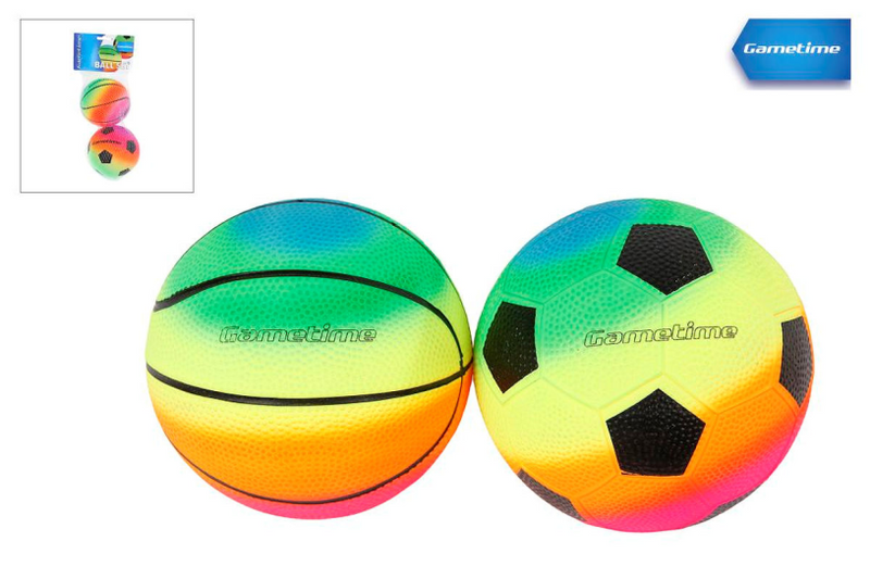 Mini Sports Balls Set Football Basketball, 2e.