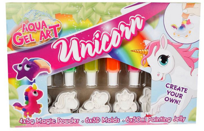 Les figurines de gel aqua 3D Unicorn font un ensemble