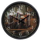 Cadeaux Amsterdam Gifts Amsterdam Wall Clocks Bottles in Crate 51 cm Metal Black - afbeelding 1
