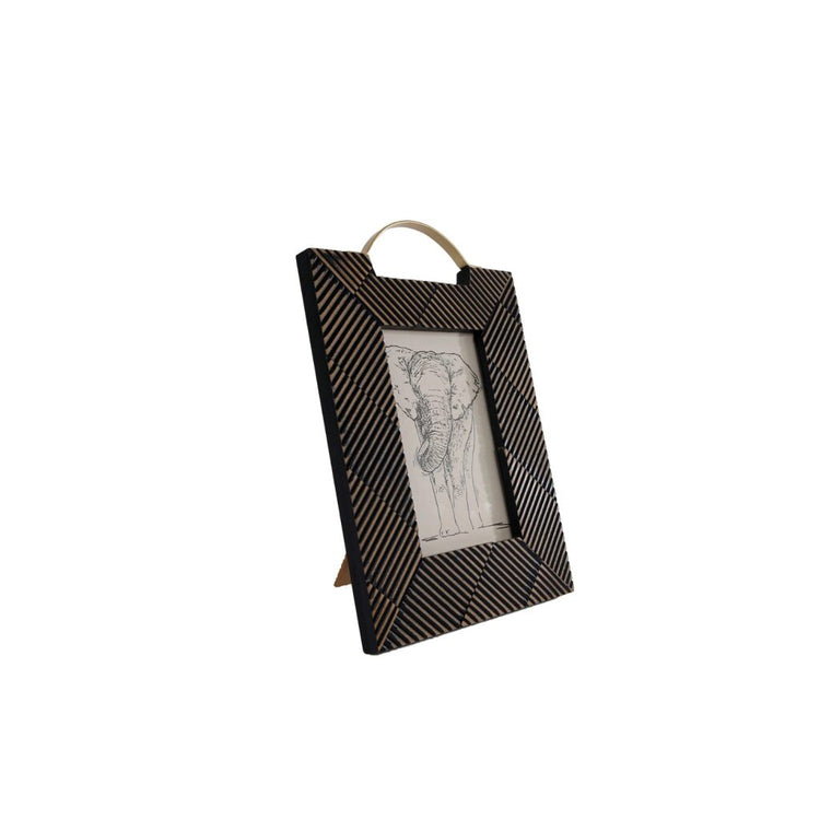 Van Manen Van Manen Lignes de cadre photo S Brown Polystone 18x1.5x25.5 cm