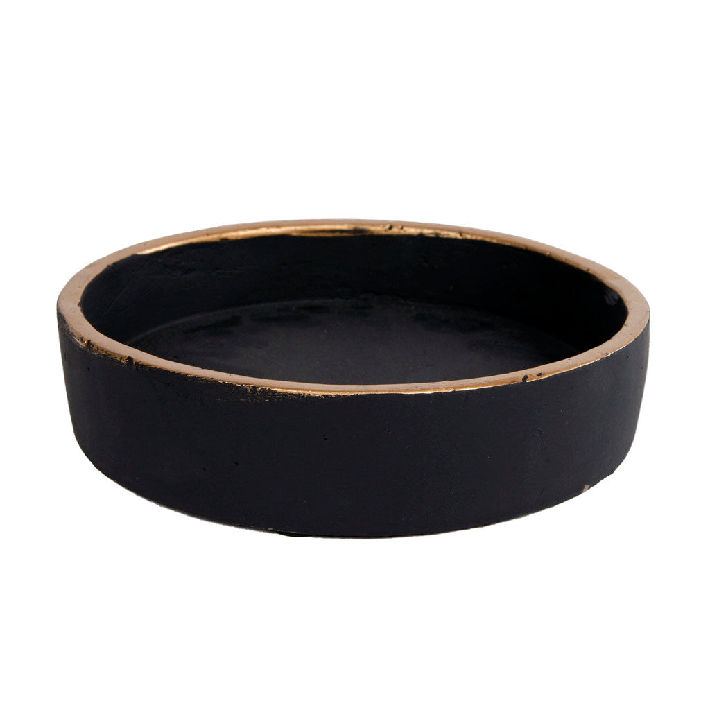Snack divers Max S noir Gold Pottery 16x16x3,6 cm