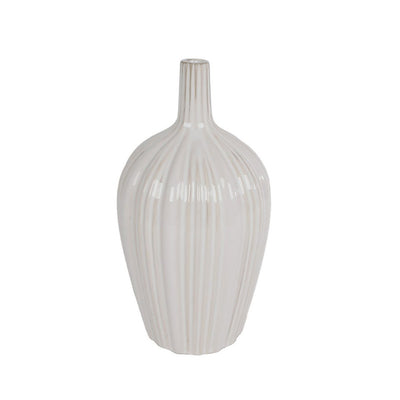 Vase divers Annet M White Earthenware 14.5x14.5x28cm