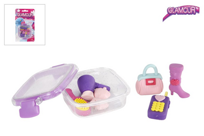 Gommes Glamour Girls 8 pièces