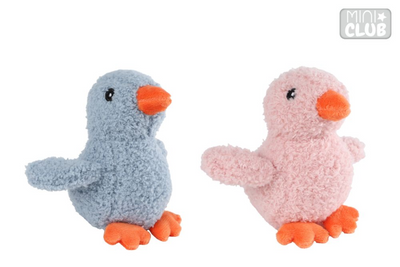Peluche canard mini club bleu, 12 cm