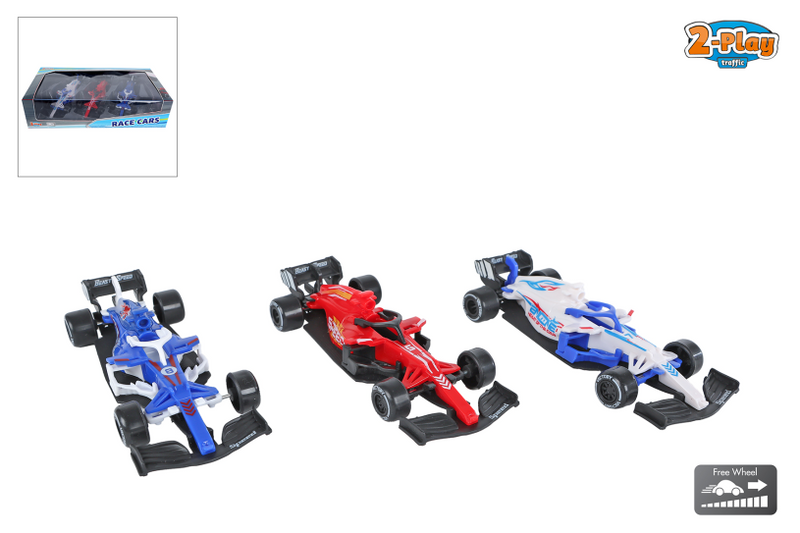 Voiture de course formule 2 jeux 12,5 cm, 3 pcs.