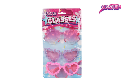Lunettes fille tendance glamour - 3 pcs.