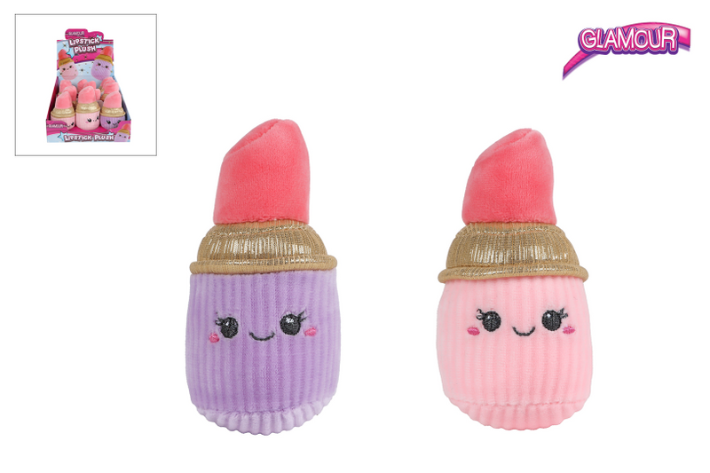 Peluche rouge à lèvres Glamour 2cul 10cm