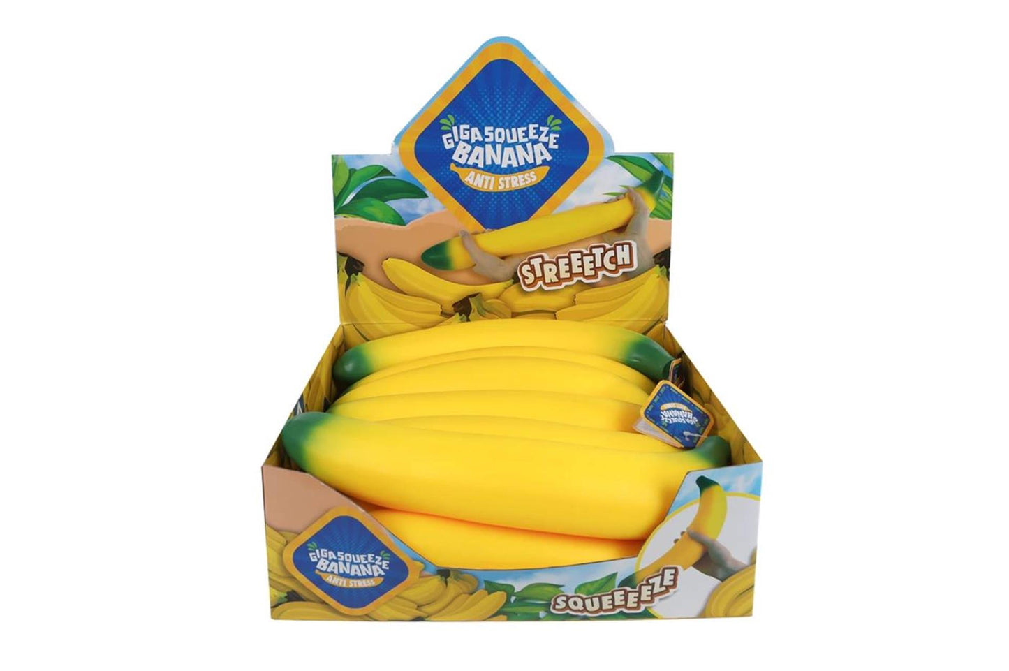Presse banane géante anti-stress 37cm