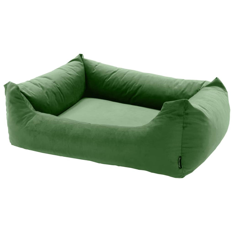 Madison Dog Bed Velvet 100x80x25 cm vert