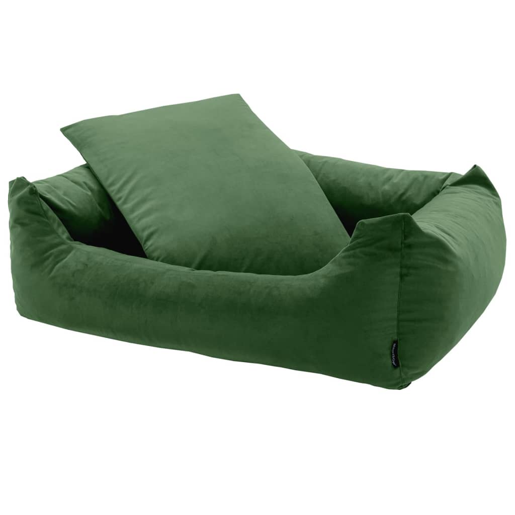 Madison Dog Bed Velvet 100x80x25 cm vert