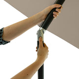Madison Parasol Mykanos 250 cm taupe - afbeelding 3