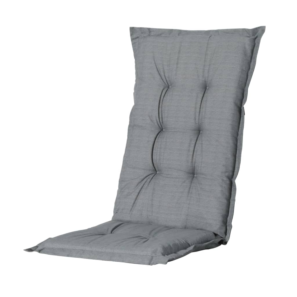 Coussin de chaise Madison avec un dos haut de base 123x50 cm gris