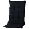 Coussin de chaise Madison avec un dos haut Panama 123x50 cm noir
