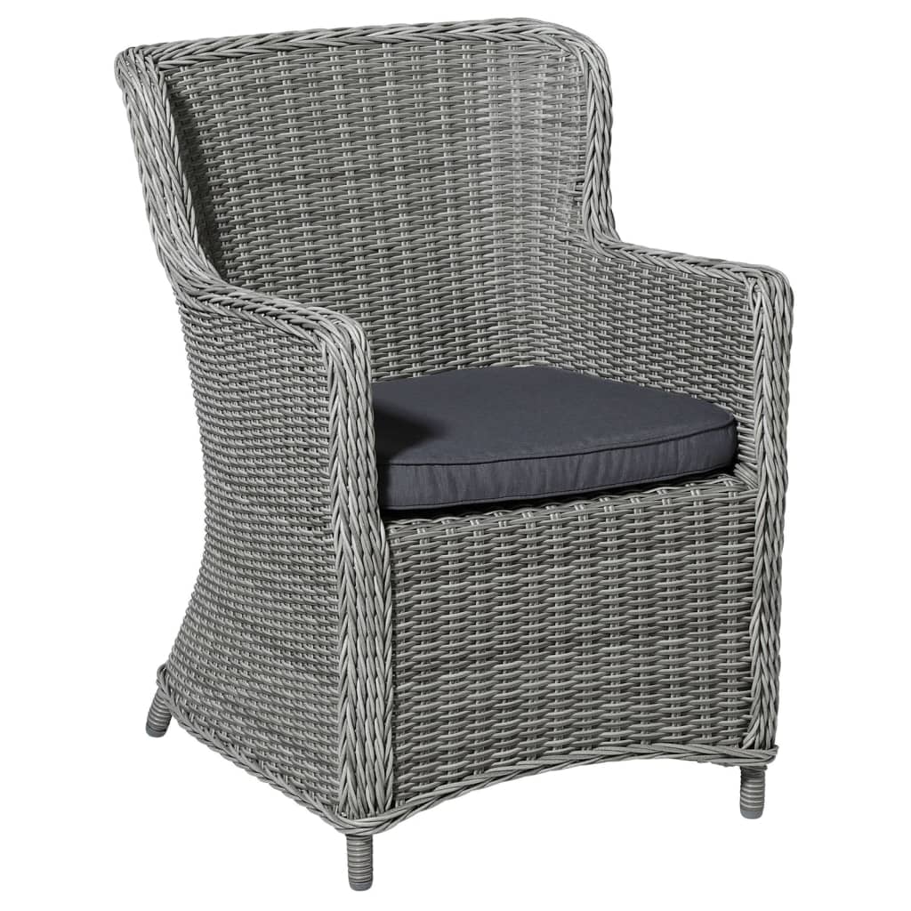 Madison Seat Cushion pour chaise de jardin en osier Panama 48x48 cm Gray