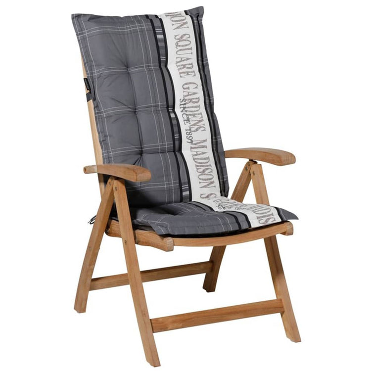 Coussin de chaise Madison avec jardin à dos haut 123x50 cm Grey Phosa056