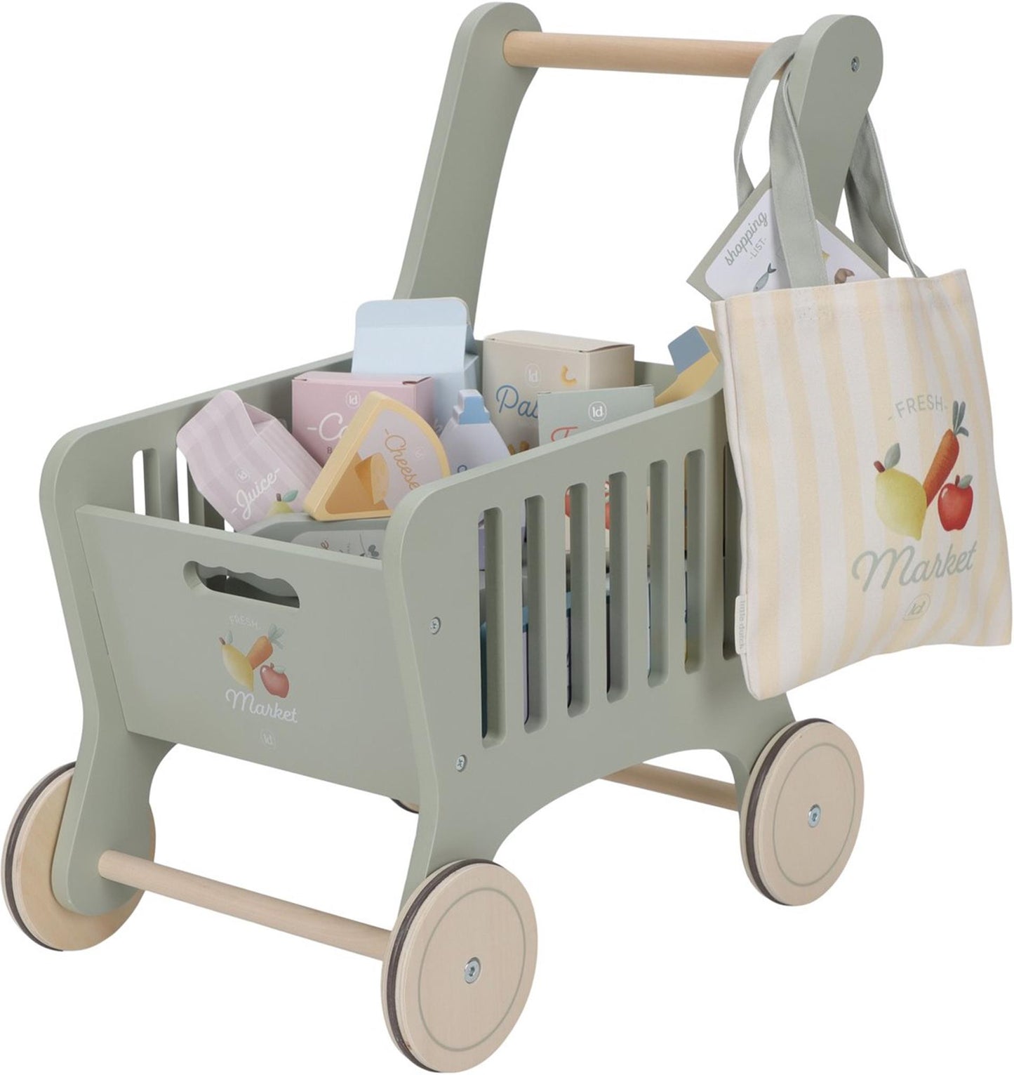 Chariot de courses en bois Little Dutch FSC