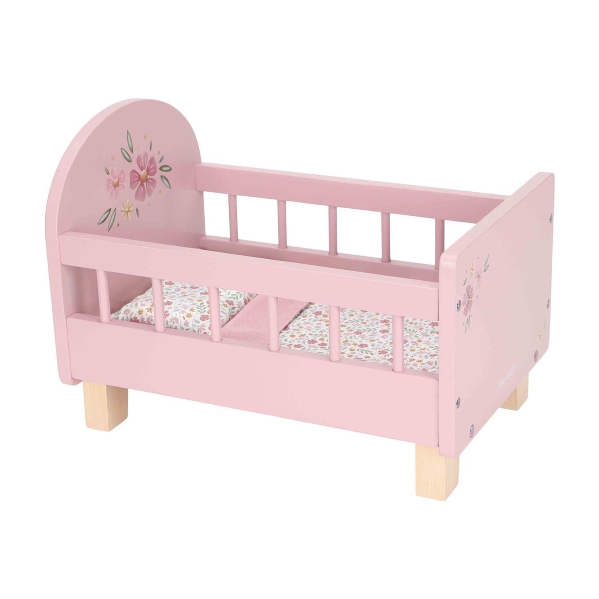 Petit lit de poupée en bois hollandais