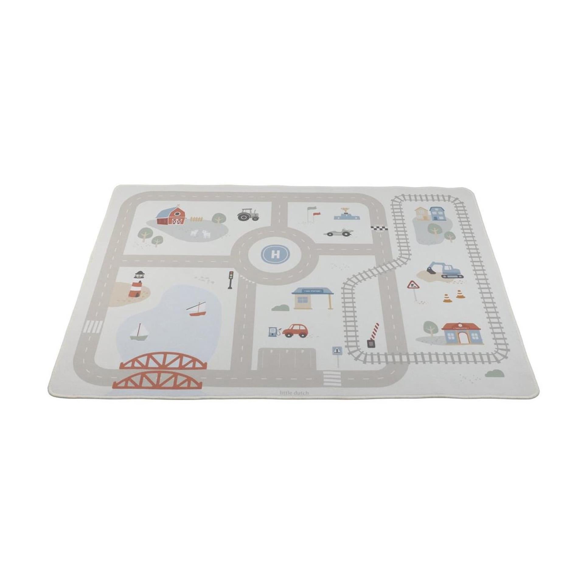 Tapis de jeu voiture Little Dutch 100x140cm