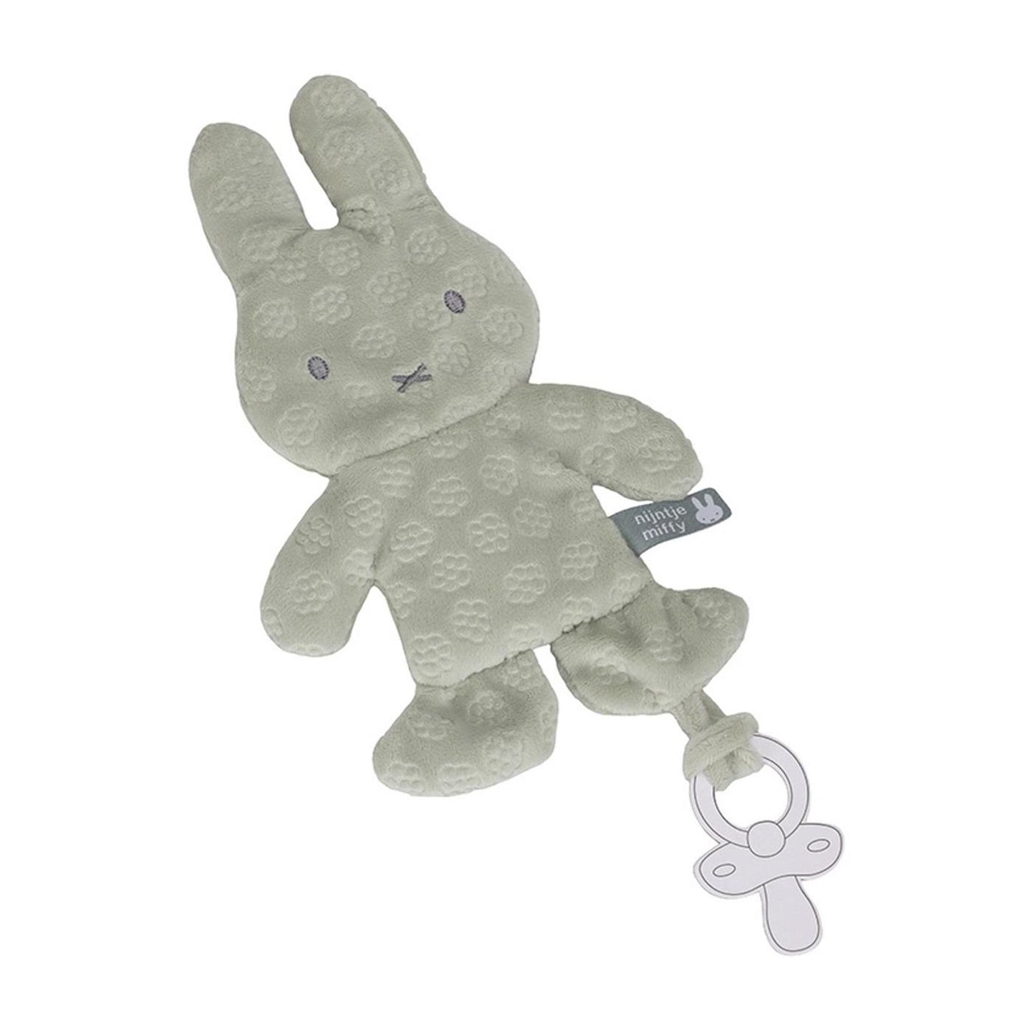Sucette Little Dutch Miffy en tissu fleur verte