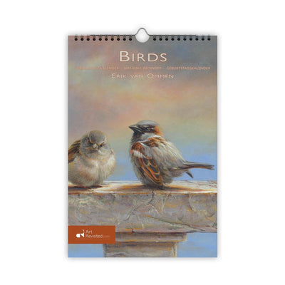 Calendrier d'anniversaire Comello oiseaux format A4