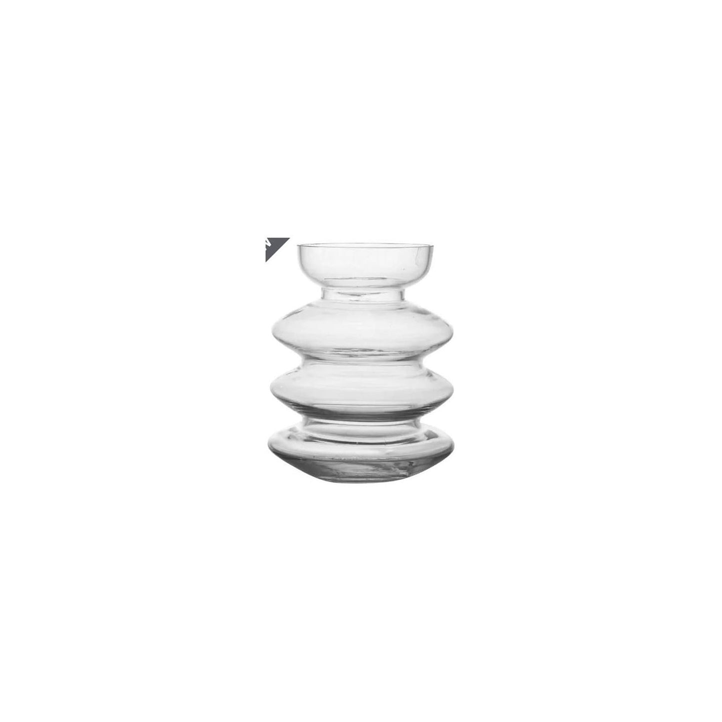 B-living vase verre aline ø15,7xh25,3cm clair