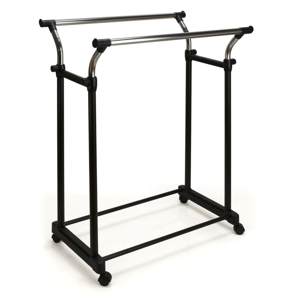 Rack de vêtements en V-Part en V-partie réglable en hauteur avec 4 roues doubles