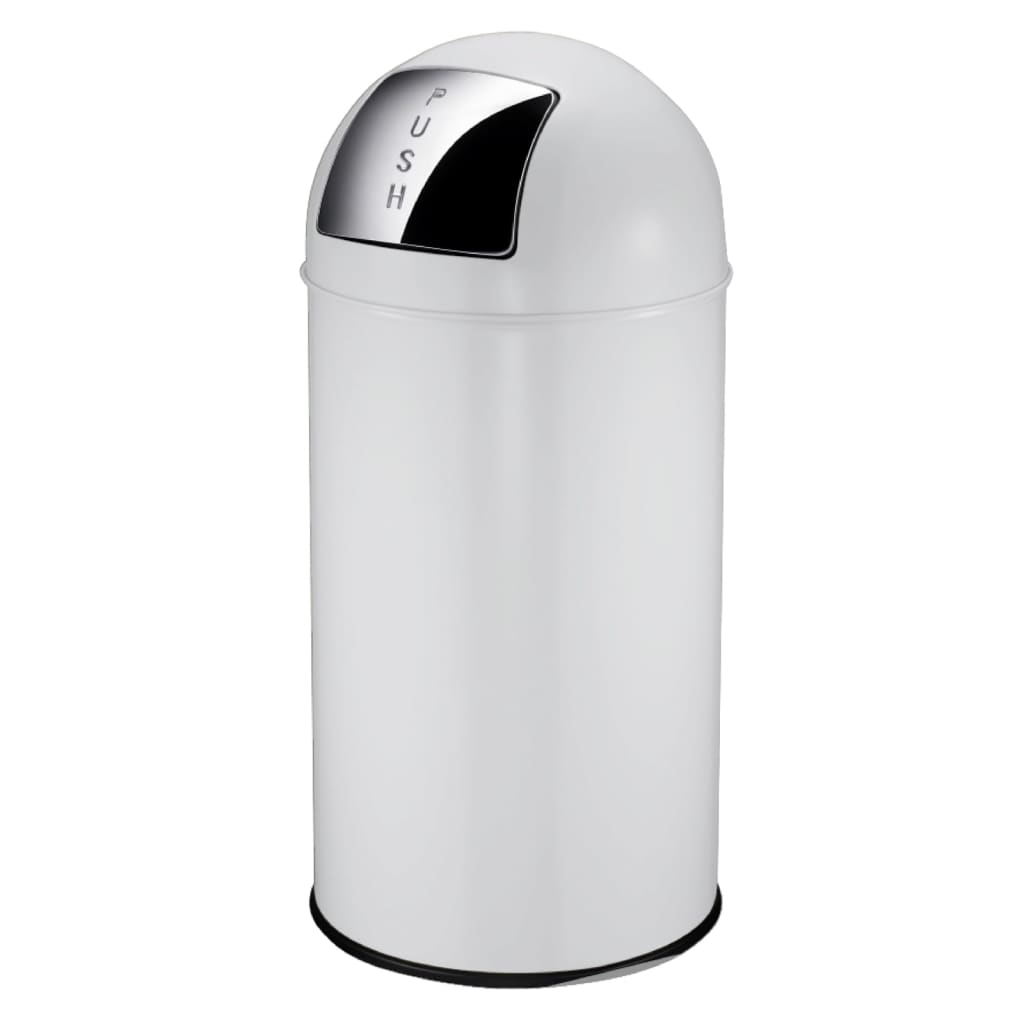 Eko Eko Waste Bin avec couvercle de pression 40 L blanc
